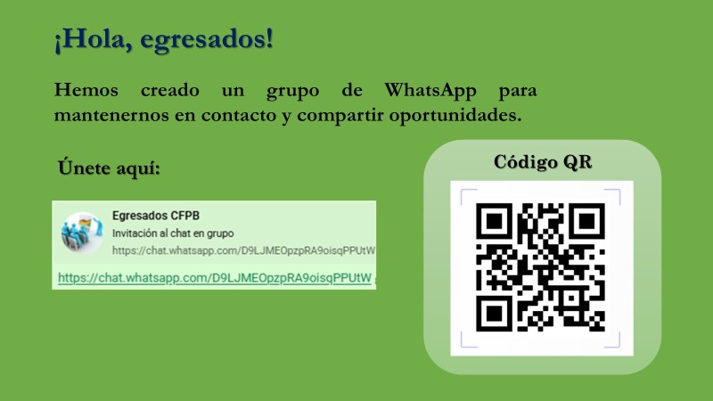 Egresado Binacional, únete a nuestro grupo de WhatsApp